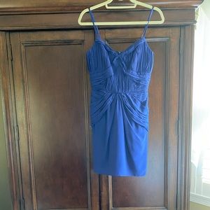 Shoshanna blue dress.